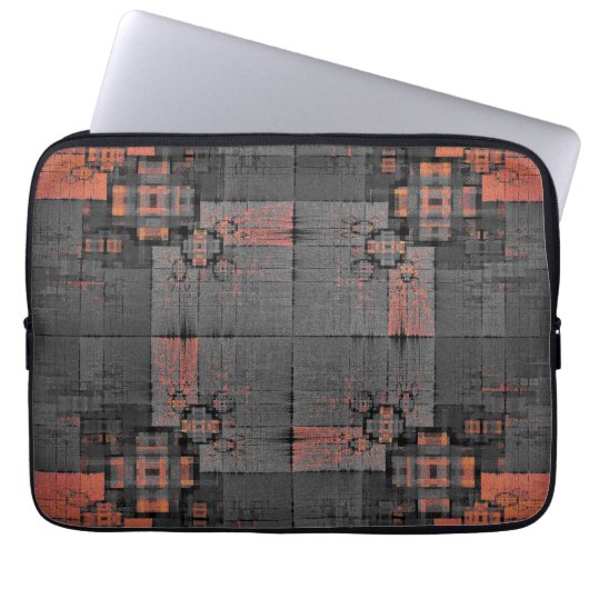 Oranje en grijze Crossroads Laptop Bag Sleeve (Voorkant)