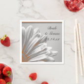 Oranje en grijze hoogtepunten bruiloft servet (Insitu)