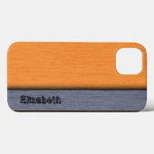 Oranje en grijze Moderne achtergrond Case-Mate iPhone Case (Achterkant (horizontaal))
