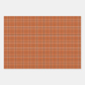 Oranje en grijze patronen verbrand inpakpapier vel (Voorkant 3)