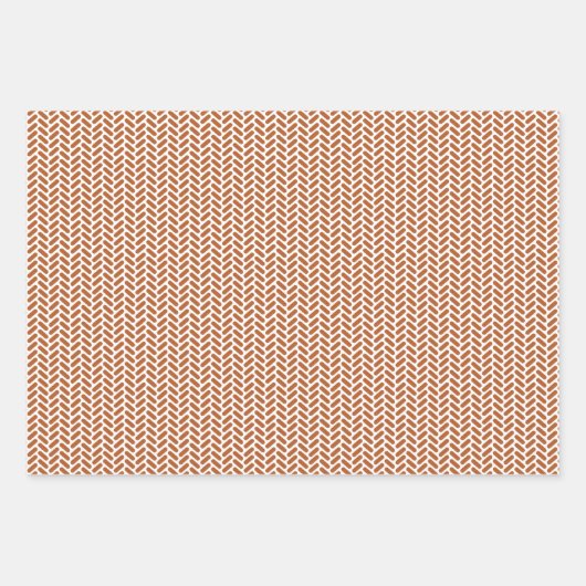 Oranje en grijze patronen verbrand inpakpapier vel (Voorkant)