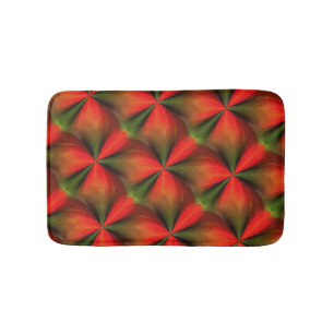 Oranje en groen Abstract patroon Badmat