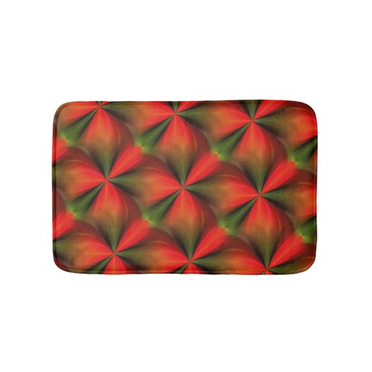 Oranje en groen Abstract patroon Badmat (Voorkant)