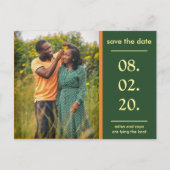 Oranje en groen Afrikaans koppel slaan de datum op Aankondigingskaart (Voorkant)