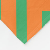 Oranje en groen Chevron Pattern Fleece Deken (Hoek)
