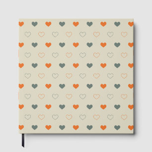 Oranje en Groen Hart Rasterpatroon Gastenboek