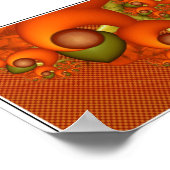 Oranje en groen nummer 1 poster (Hoek)