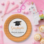 Oranje en groen, persoonlijk Afstuderen Papieren Bordje (Feest)