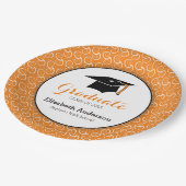 Oranje en groen, persoonlijk Afstuderen Papieren Bordje (Gekanteld)