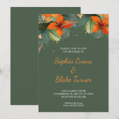 Oranje en groen tropisch hout kaart (Voorkant / Achterkant)