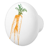 Oranje en groen, wortellijn kunst keramische knop (Rechts)