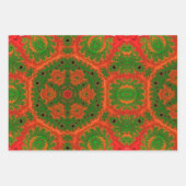 Oranje- en groenboek-Kaleidoscoop Inpakpapier Vel (Voorkant 3)