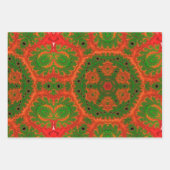 Oranje- en groenboek-Kaleidoscoop Inpakpapier Vel (Voorkant)