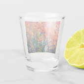 Oranje en groene bladeren shot glas (Achterkant)