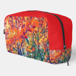 Oranje en groene bladeren toilettasje