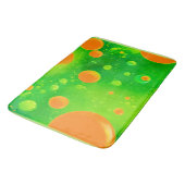 Oranje en groene bubbel Abstracte kunst Badmat (Gekanteld)