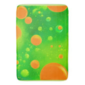 Oranje en groene bubbel Abstracte kunst Badmat (Voorkant Verticaal)