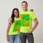 Oranje en Groene Bubbel Abstracte Kunst T-shirt (Unisex)