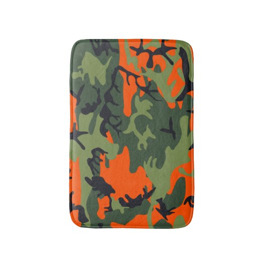 Oranje en groene camouflage, leger, leger badmat (Voorkant Verticaal)