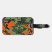 Oranje en groene camouflage, leger, leger bagagelabel (Achterkant horizontaal)