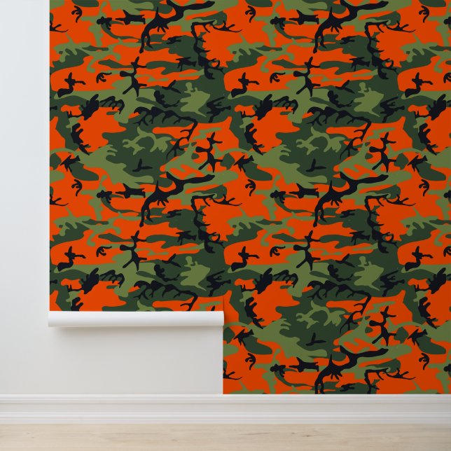 Oranje en groene camouflage, leger, leger behang (Applicatie)