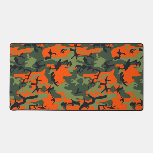Oranje en groene camouflage, leger, leger bureaumat (Voorkant)