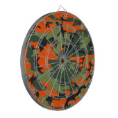 Oranje en groene camouflage, leger, leger dartbord (Voorkant Links)