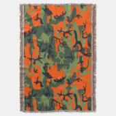 Oranje en groene camouflage, leger, leger deken (Voorkant Verticaal)