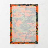 Oranje en groene camouflage, leger, leger drieluik kaart (Cover)