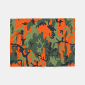 Oranje en groene camouflage, leger, leger fleece deken (Voorkant (Horizontaal))