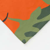 Oranje en groene camouflage, leger, leger fleece deken (Hoek)