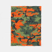 Oranje en groene camouflage, leger, leger fleece deken (Voorkant)
