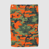 Oranje en groene camouflage, leger, leger golfhanddoek (Voorkant)