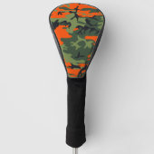 Oranje en groene camouflage, leger, leger golfheadcover (Voorkant)