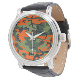 Oranje en groene camouflage, leger, leger horloge