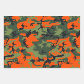 Oranje en groene camouflage, leger, leger inpakpapier vel (Voorkant 2)