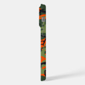 Oranje en groene camouflage, leger, leger iPhone hoesje (Linkerkant)