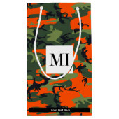 Oranje en groene camouflage, leger, leger klein cadeauzakje (Achterkant)