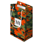 Oranje en groene camouflage, leger, leger klein cadeauzakje (Voorkant Gekanteld)