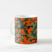 Oranje en groene camouflage, leger, leger koffiemok (Voorkant links)