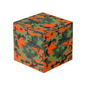 Oranje en groene camouflage, leger, leger kubus (Achter hoekig)