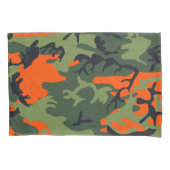 Oranje en groene camouflage, leger, leger kussensloop (Voorkant)