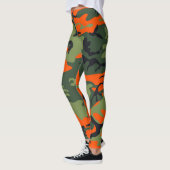 Oranje en groene camouflage, leger, leger leggings (Links)