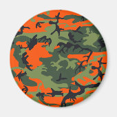 Oranje en groene camouflage, leger, leger magneet (Voorkant)