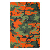 Oranje en groene camouflage, leger, leger mini klembord (Achterkant)