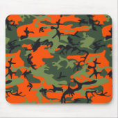Oranje en groene camouflage, leger, leger muismat (Voorkant)