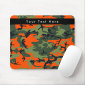 Oranje en groene camouflage, leger, leger muismat (Met muis)