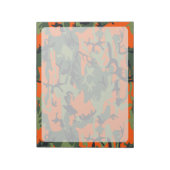 Oranje en groene camouflage, leger, leger notitieblok (Linkerzijde)