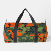 Oranje en groene camouflage, leger, leger plunjezak (Achterkant)