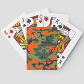 Oranje en groene camouflage, leger, leger pokerkaarten (Achterkant)